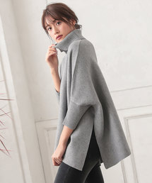 KOBE LETTUCE | タートルネックポンチョニットトップス(ニット/セーター)