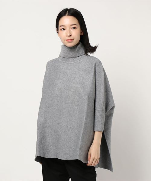 タートルネックポンチョニットトップス（ニット/セーター）｜KOBE