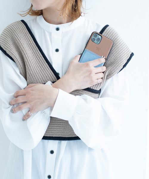 kajsa（カイサ）の「〈Kajsa/カイサ〉Denim Pocket Backcase/デニムポケット バックケース（スマホケース/カバー・レディース・ライトブルー/ダークブルー・P/MAX/ 11/mini/12）」の4枚目の写真