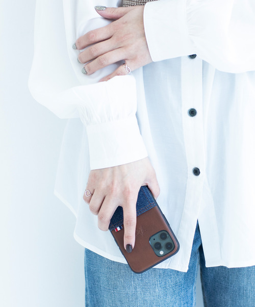 kajsa（カイサ）の「〈Kajsa/カイサ〉Denim Pocket Backcase/デニムポケット バックケース（スマホケース/カバー・レディース・ライトブルー/ダークブルー・P/MAX/ 11/mini/12）」の5枚目の写真