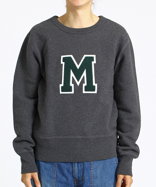 BEAMS BOY(ビームスボーイ)の「BEAMS BOY / スウェット レタード クルー(スウェット・レディース・チャコールグレー/ブルー・ONE SIZE)」の7枚目の写真