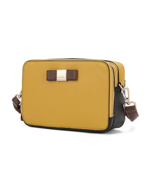 dazzlin（ダズリン）の「【dazzlin/ダズリン】　3カラー配色お財布ポシェット（ショルダーバッグ・レディース・ブラック/ピンク/マスタード/ベージュ系その他・FREE）」の7枚目の写真