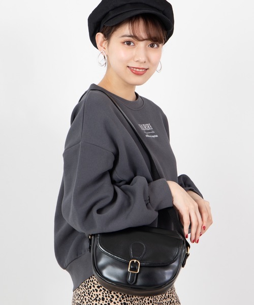 WEGO（ウィゴー）の「WEGO/フラップベルトミニショルダーバッグ（ショルダーバッグ・レディース・ブラック/その他2/その他1・FREE）」の2枚目の写真