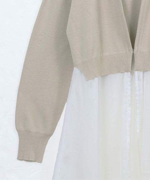 &g'aime(アンジェム)の「【&g'aime】楊柳レイヤードロングカーディガン/シースルーカーディガン(カーディガン/ボレロ・レディース・ブラック/ライトグレー/ライトベージュ・FREE)」の19枚目の写真