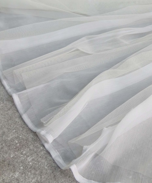 &g'aime(アンジェム)の「【&g'aime】楊柳レイヤードロングカーディガン/シースルーカーディガン(カーディガン/ボレロ・レディース・ブラック/ライトグレー/ライトベージュ・FREE)」の20枚目の写真