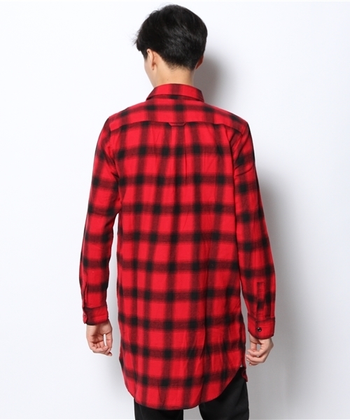WEGO(ウィゴー)の「WEGO/ロングチェックネルシャツ(シャツ/ブラウス・メンズ・ブルー/レッド・MEDIUM/LARGE)」の7枚目の写真