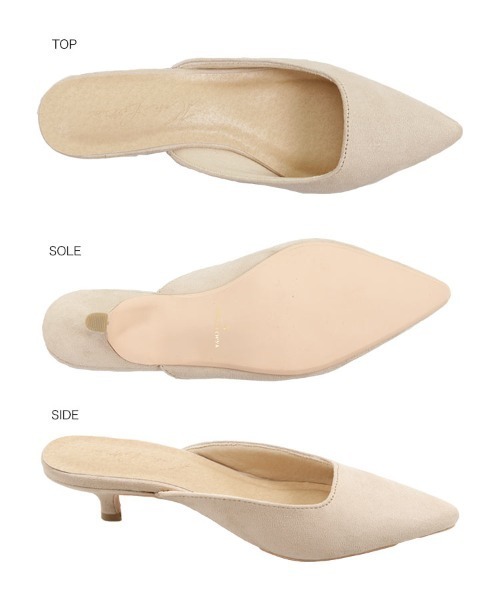 KOBE LETTUCE（コウベレタス）の「キトゥンヒールミュール（サンダル・レディース・ホワイト/ブラック/ベージュ/パープル/シルバー/キャメル・LL/S/M/L）」の19枚目の写真