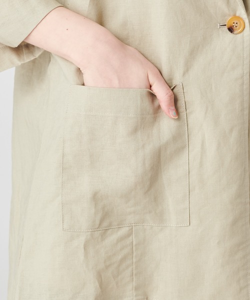 mystic（ミスティック）の「麻混テーラージャケット（テーラードジャケット・レディース・ブラック/ベージュ/オリーブ/カーキ・FREE）」の10枚目の写真