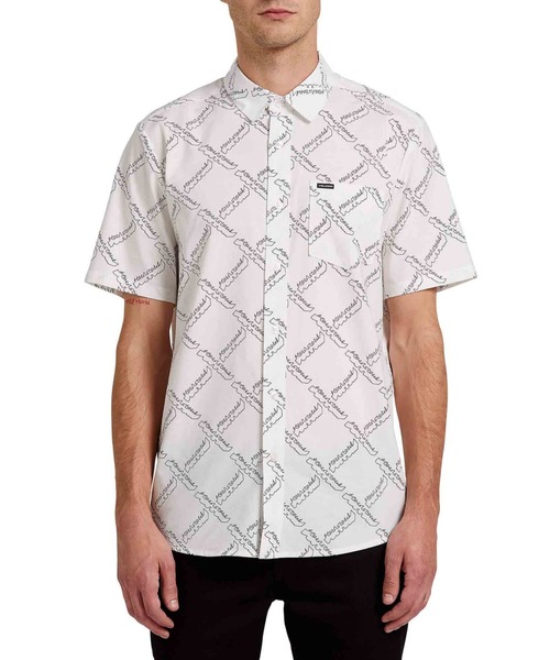 VOLCOM(ボルコム)の「【VOLCOM】HIGH BALL S/S(シャツ/ブラウス・メンズ・ホワイト/ブラック・MEDIUM/SMALL/LARGE)」の2枚目の写真