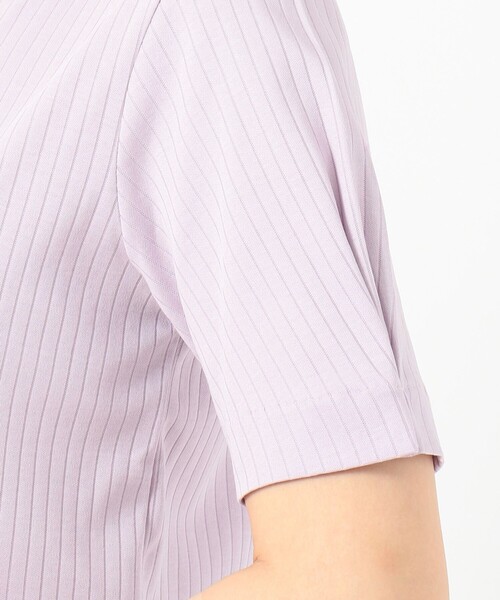 J.PRESS Ladies（J.プレス レディス）の「【WEB限定色あり】コットンリブスムース クルーネックTシャツ（Tシャツ/カットソー・レディース・ライトグレー系/ブルー系・SMALL）」の9枚目の写真