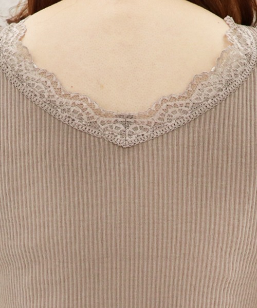 PairPair（ペアペア）の「レースインナー（タンクトップ・レディース・オフホワイト/モカ・FREE）」の14枚目の写真