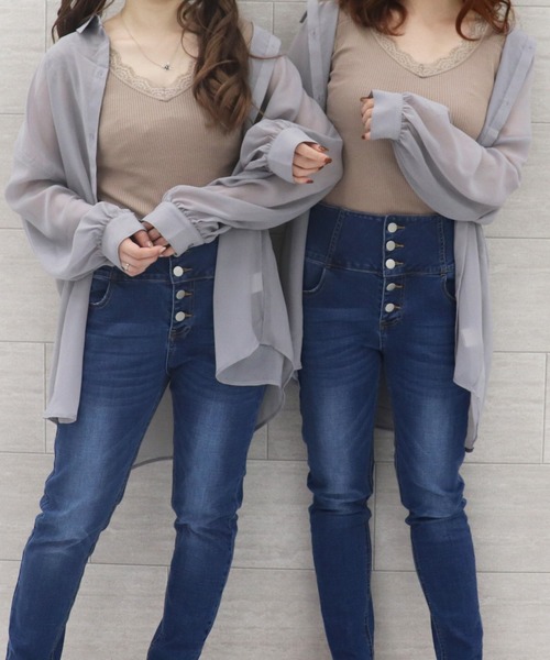 PairPair（ペアペア）の「レースインナー（タンクトップ・レディース・オフホワイト/モカ・FREE）」の17枚目の写真