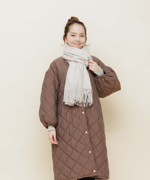 flower(フラワー)の「スムースマフラー(マフラー・レディース・アイボリー/グレー/ベージュ/ブルー/ピンク・FREE)」の11枚目の写真