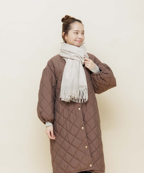 flower(フラワー)の「スムースマフラー(マフラー・レディース・アイボリー/グレー/ベージュ/ブルー/ピンク・FREE)」の12枚目の写真