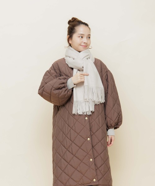 flower(フラワー)の「スムースマフラー(マフラー・レディース・アイボリー/グレー/ベージュ/ブルー/ピンク・FREE)」の13枚目の写真