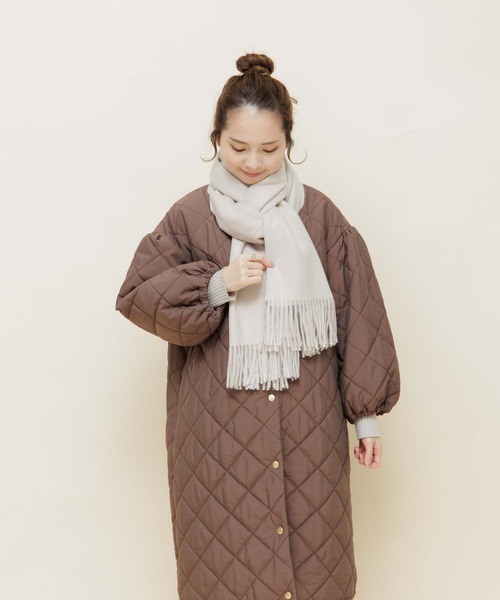 flower(フラワー)の「スムースマフラー(マフラー・レディース・アイボリー/グレー/ベージュ/ブルー/ピンク・FREE)」の14枚目の写真