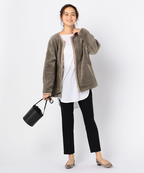 NOLLEY’S（ノーリーズ）の「[新色追加]両面起毛イージータックパンツ（その他パンツ・レディース・ブラック/オリーブ/ベージュ/ホワイト・36/38/34/40）」の19枚目の写真