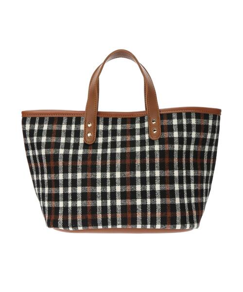 AMERICAN HOLIC（アメリカンホリック）の「チェック柄トート（トートバッグ・レディース・ブラック/ベージュ/オフホワイト・FREE）」の13枚目の写真