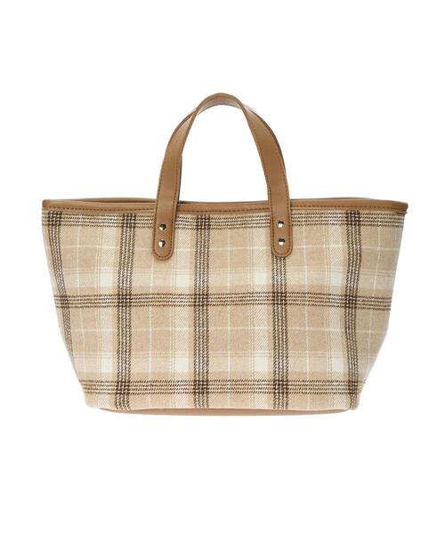 AMERICAN HOLIC（アメリカンホリック）の「チェック柄トート（トートバッグ・レディース・ブラック/ベージュ/オフホワイト・FREE）」の14枚目の写真