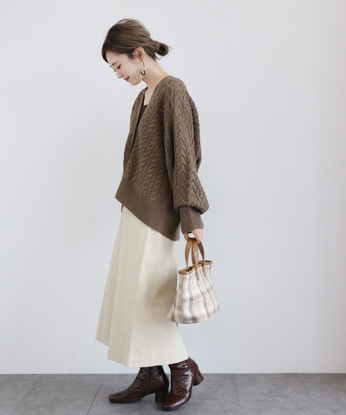 AMERICAN HOLIC（アメリカンホリック）の「チェック柄トート（トートバッグ・レディース・ブラック/ベージュ/オフホワイト・FREE）」の4枚目の写真