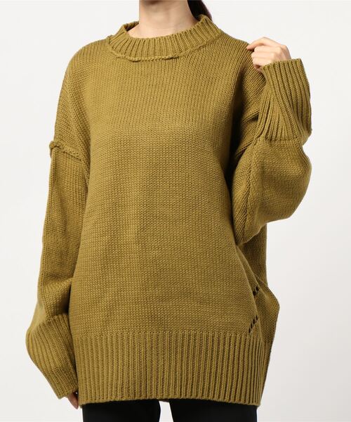 rps（アールピーエス）の「アウトシームワイドニットプルオーバー（ニット/セーター・レディース・ラベンダー/グリーン/ベージュ・M）」の13枚目の写真