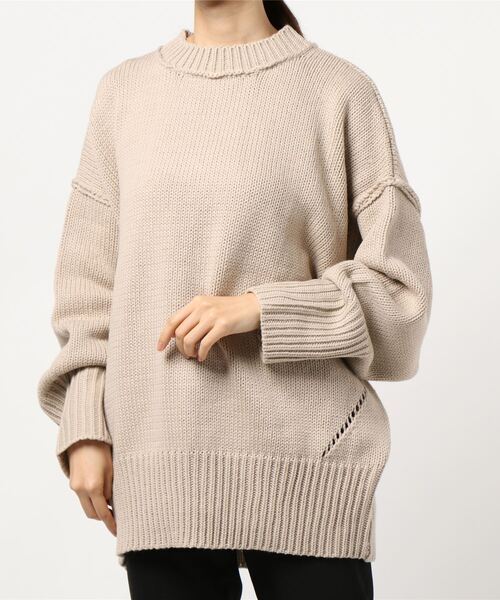 rps（アールピーエス）の「アウトシームワイドニットプルオーバー（ニット/セーター・レディース・ラベンダー/グリーン/ベージュ・M）」の5枚目の写真