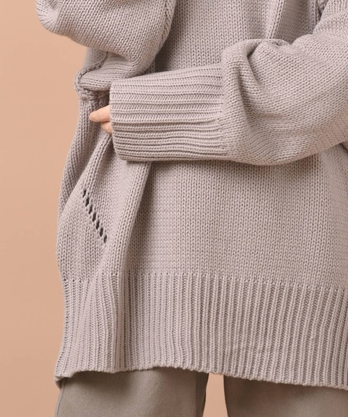 rps（アールピーエス）の「アウトシームワイドニットプルオーバー（ニット/セーター・レディース・ラベンダー/グリーン/ベージュ・M）」の19枚目の写真