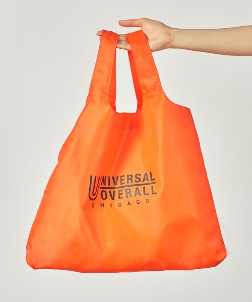 UNIVERSAL OVERALL（ユニバーサルオーバーオール）の「【UNIVERSAL OVERALL】SUVO-004 カラビナ付きエコバッグ（エコバッグ/サブバッグ・メンズ・ブラック/カーキ/オレンジ/ダークベージュ・FREE）」の4枚目の写真