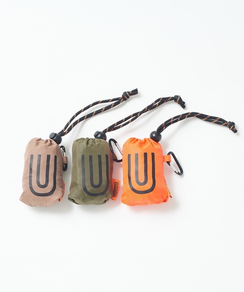 UNIVERSAL OVERALL（ユニバーサルオーバーオール）の「【UNIVERSAL OVERALL】SUVO-004 カラビナ付きエコバッグ（エコバッグ/サブバッグ・メンズ・ブラック/カーキ/オレンジ/ダークベージュ・FREE）」の5枚目の写真