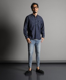 the duffer of st.george ブラックデニムシャツ セットアップ ブラックデニムシャツシャツアウター ｜The DUFFER