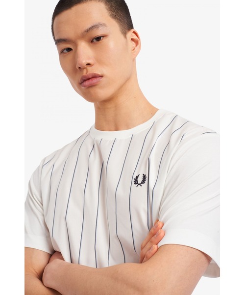 FREDPERRY WOVEN PANEL ストライプ Tシャツ FREDPERRY WOVEN PANEL ストライプ Tシャツ FRED PERRY ニット