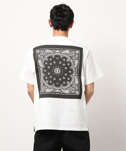 coca（coca）（コカ）の「ヘビーウェイトバックバンダナプリントTシャツ（Tシャツ/カットソー・メンズ・ホワイト/ベージュ・MEDIUM/LARGE）」の19枚目の写真