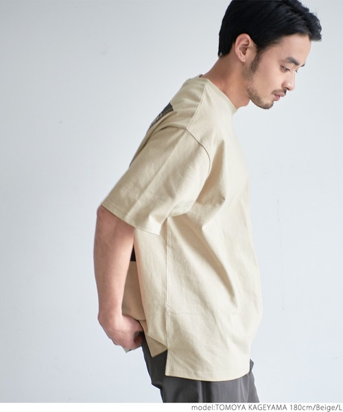 coca（coca）（コカ）の「ヘビーウェイトバックバンダナプリントTシャツ（Tシャツ/カットソー・メンズ・ホワイト/ベージュ・MEDIUM/LARGE）」の10枚目の写真