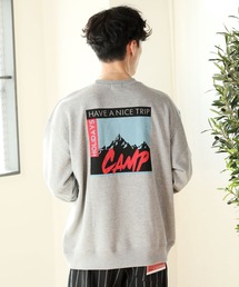 TopIsm | 【2021SS】ワイドシルエット 転写バックプリント トレーナー スウェット(Tシャツ/カットソー)