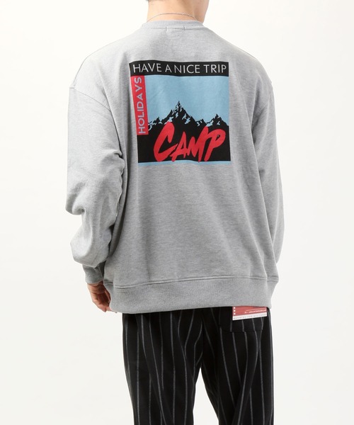 TopIsm(トップイズム)の「ワイドシルエット バックプリント スウェット(Tシャツ/カットソー・メンズ・ブラック/パープル/ネイビー/グレー/ベージュ系その他/ベージュ・M/L)」の7枚目の写真