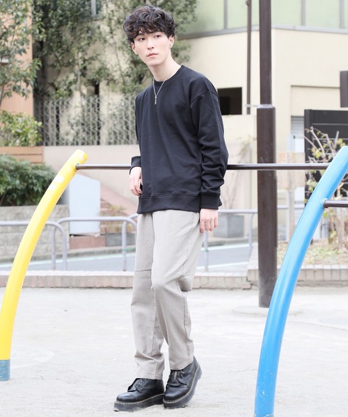 TopIsm(トップイズム)の「ワイドシルエット バックプリント スウェット(Tシャツ/カットソー・メンズ・ブラック/パープル/ネイビー/グレー/ベージュ系その他/ベージュ・M/L)」の8枚目の写真