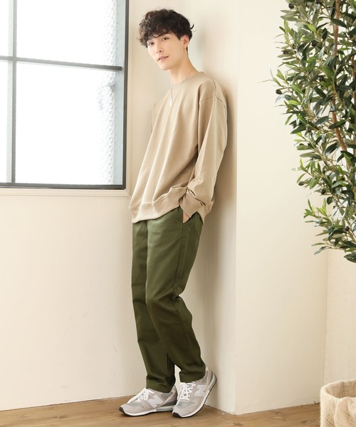 TopIsm(トップイズム)の「ワイドシルエット バックプリント スウェット(Tシャツ/カットソー・メンズ・ブラック/パープル/ネイビー/グレー/ベージュ系その他/ベージュ・M/L)」の12枚目の写真