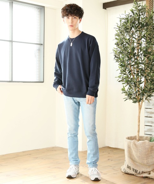 TopIsm(トップイズム)の「ワイドシルエット バックプリント スウェット(Tシャツ/カットソー・メンズ・ブラック/パープル/ネイビー/グレー/ベージュ系その他/ベージュ・M/L)」の16枚目の写真