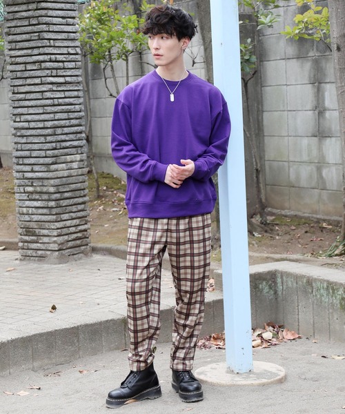 TopIsm(トップイズム)の「ワイドシルエット バックプリント スウェット(Tシャツ/カットソー・メンズ・ブラック/パープル/ネイビー/グレー/ベージュ系その他/ベージュ・M/L)」の18枚目の写真