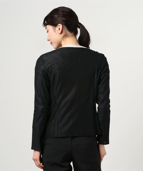 GGD（ジージーディー）の「HAVE A NICE TRIP / ハヴァナイストリップ　ウォッシャブルアサカラートリムカーデ（カーディガン/ボレロ・レディース・バーガンディー/サンドグレー/ベージュ/ピンク/ブラック・L/LL/M）」の7枚目の写真