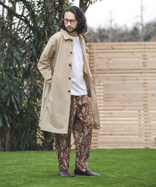 CAMBIO(カンビオ)の「mj7800-MACLOWLY ステンカラーコート(ステンカラーコート・メンズ・サックスブルー/ピンク/サンドベージュ/ネイビー・L/M)」の15枚目の写真