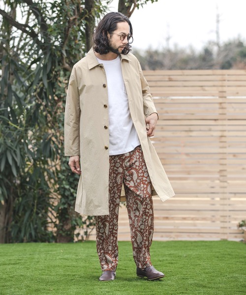 CAMBIO(カンビオ)の「mj7800-MACLOWLY ステンカラーコート(ステンカラーコート・メンズ・サックスブルー/ピンク/サンドベージュ/ネイビー・L/M)」の17枚目の写真