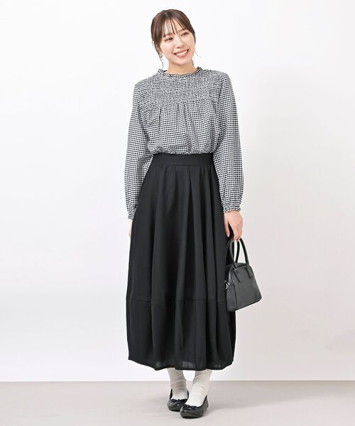 rps(アールピーエス)の「テンセル綿麻長袖スモッキングブラウス(シャツ/ブラウス・レディース・オフホワイト/ブルー/グレイッシュベージュ/チェック・M/フリー)」の20枚目の写真