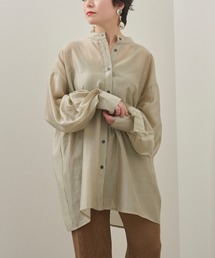 Ambre Neige | バルーン袖シアーシャツ／【WEB/EC限定商品】(シャツ/ブラウス)