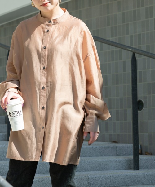 Ambre Neige(アンブルネージュ)の「バルーン袖シアーシャツ/【WEB/EC限定商品】(シャツ/ブラウス・レディース・オリーブ/クリアブラウン/グレイッシュベージュ・FREE)」の16枚目の写真