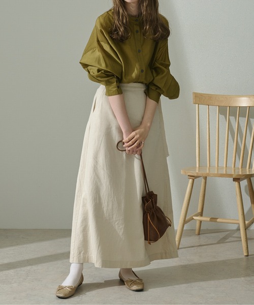 Ambre Neige(アンブルネージュ)の「バルーン袖シアーシャツ/【WEB/EC限定商品】(シャツ/ブラウス・レディース・オリーブ/クリアブラウン/グレイッシュベージュ・FREE)」の20枚目の写真