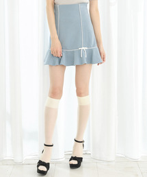 TITTY&CO. | ヘムフレアパイピングミニスカート(スカート)