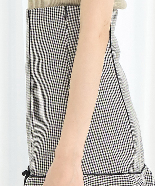 TITTY&CO.（ティティーアンドコー）の「ヘムフレアパイピングミニスカート（スカート・レディース・ライトグリーン/マルチ/グレー・SMALL/MEDIUM）」の17枚目の写真