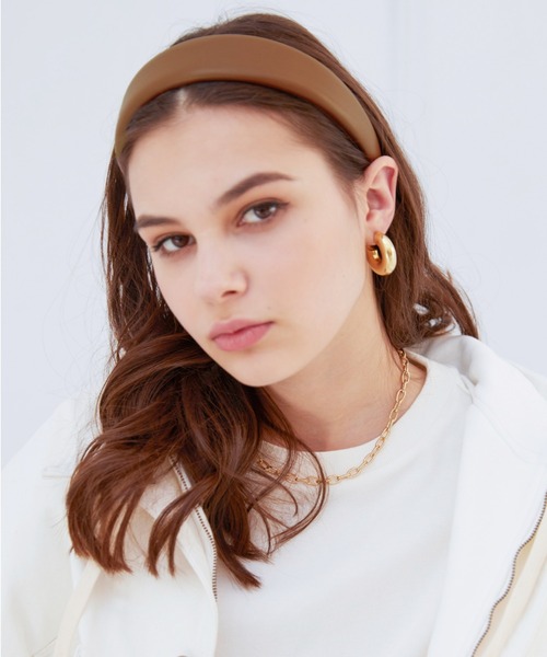 ALEXIA STAM（アリシアスタン）の「Wide Hair Band/ワイドヘアーバンド（カチューシャ・レディース・ブラック/ブラウン/グレイッシュベージュ・FREE）」の14枚目の写真