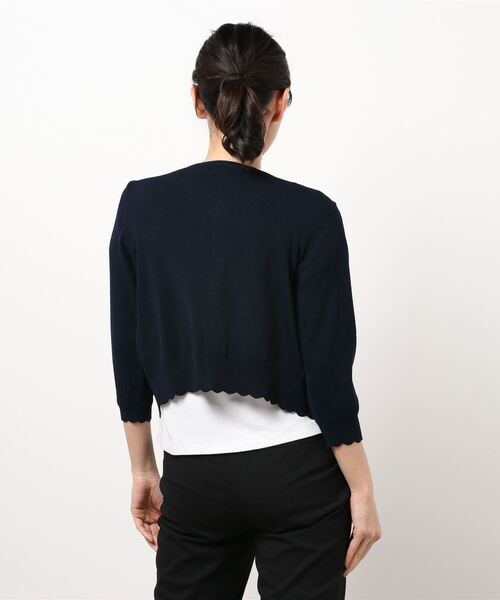 LODISPOTTO（ロディスポット）の「フルール刺繍フェアリーカーディガン（カーディガン/ボレロ・レディース・ホワイト/ネイビー/ピンク・MEDIUM）」の5枚目の写真